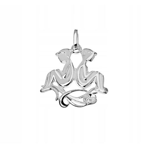 SREBRNY WISIOREK ZNAK ZODIAKU BLIŹNIĘTA SREBRO 925 na Arena.pl