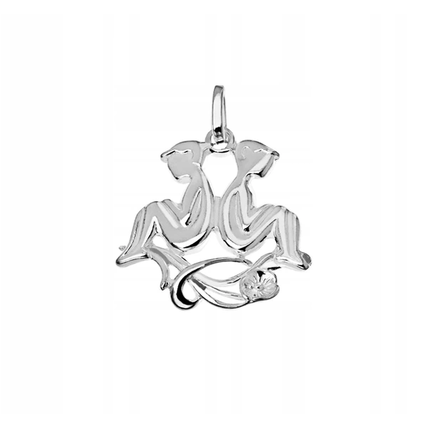 SREBRNY WISIOREK ZNAK ZODIAKU BLIŹNIĘTA SREBRO 925 zdjęcie 1