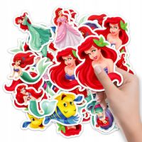 NAKLEJKI NA ZESZYT NALEPKA Z POSTACIAMI ARIELKA KSIĘŻNICZKA WZORY 10SZT