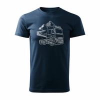 Koszulka z ciężarówką Renault T Evolution prezent dla kierowcy Tira TIR męska granatowa S