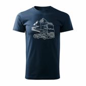 Koszulka z ciężarówką Renault T Evolution prezent dla kierowcy Tira TIR męska granatowa M