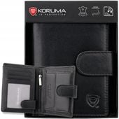 Pojemny PORTFEL MĘSKI Skórzany Pionowy OCHRONA RFID BLOCK Karty | KORUMA