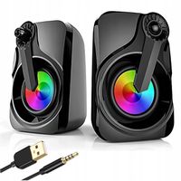GŁOŚNIKI KOMPUTEROWE HEANTTV 2x3W LED RGB USB