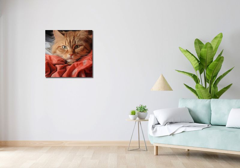 Obraz 60x60cm Mruczący Spokój zdjęcie 2
