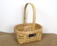 koszyk, osłonka drewniana pleciona 33x26x20x12 cm naturalny kosg-110n