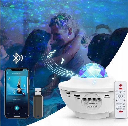 PROJEKTOR GWIAZD LAMPKA NOCNA RZUTNIK LED DO SYPIALNI DLA DZIECI NA PREZENT na Arena.pl