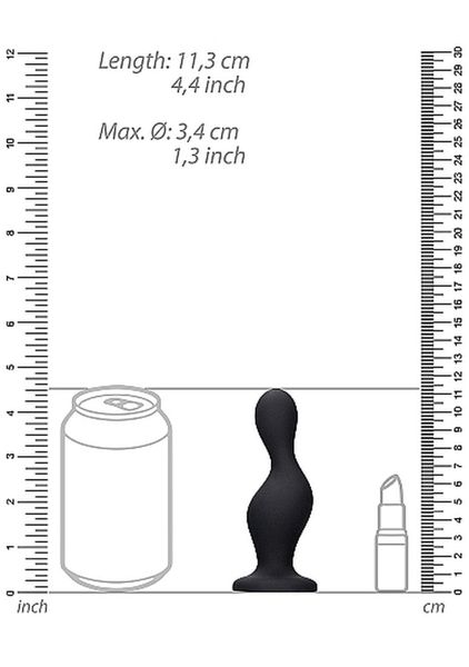 Wave Butt Plug - Black zdjęcie 4