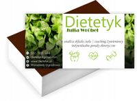 Wizytówki firmowe reklamowe 100szt duży wybór wzorów DIETETYK