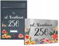 Skrzynka na listy z nadrukiem Numer domu Tablica