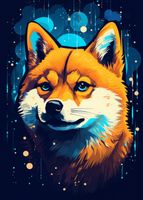 Plakat 39,5x55cm Lisek w Kosmosie
