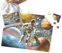 PUZZLE - ASTRONAUTA KOSMOS WZORY DLA CHŁOPCA 252el + WORECZEK