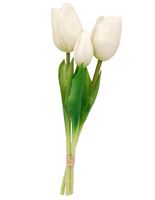 TULIPAN SILIKONOWY TULIPANY BUKIET 3 sztuki 29 cm BIAŁE