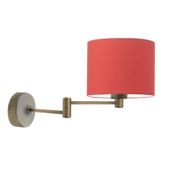 Złoty kinkiet na wysięgniku do sypialni BRAGE