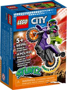 LEGO 60296 CITY WHEELIE NA MOTOCYKLU KASKADERSKIM