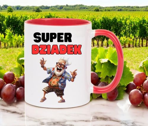 KUBEK Z NADRUKIEM ŚMIESZNY PREZENT DZIEŃ DZIADKA URODZINY IMIENINY DZIADEK na Arena.pl