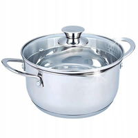 Garnek stalowy z pokrywką na indukcję gaz 18cm 2.0L MAESTRO MR-3510-18