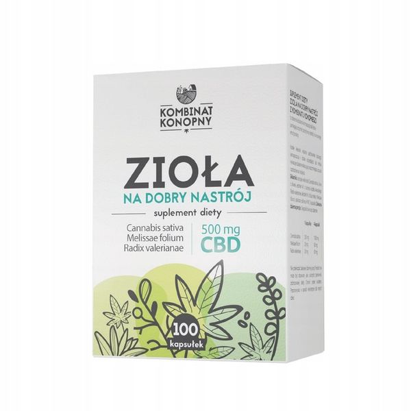 Zioła na dobry nastrój 100 kapsułek 500 mg CBD zdjęcie 2