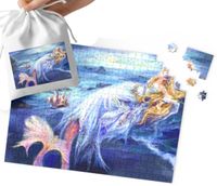 PUZZLE TRADYCYJNE - SYRENKA SYRENA SUPER WZORY PREZENT 96EL + WORECZEK