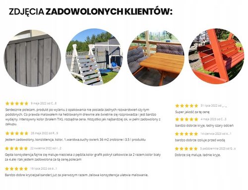 TRWAŁY IMPREGNAT / FARBA DO DREWNA OGRODOWEGO 20 KOLORÓW M&M Z WOSKAMI na Arena.pl