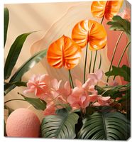Obraz 90x100cm Pomarańczowy Raj