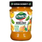 Łowicz Dżem morelowy o obniżonej zawartości cukrów 280 g