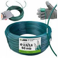 DRUT POWLEKANY naciągowy sadowniczy OC PCV 3,6 do SIATKI 50m zielony