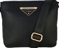 Torebka Monnari Czarna Damska Listonoszka Czarna z Logo Kolekcja Premium