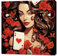 Obraz 100x100cm Różany Hazard