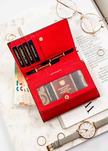 portfel damski w orientacji poziomej wykonany ze skóry naturalnej na Arena.pl