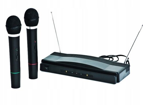 PRZENOŚNA KOLUMNA GŁOŚNIK KARAOKE BLUETOOTH +2 MIKROFONY BEZPRZEWODOWE na Arena.pl