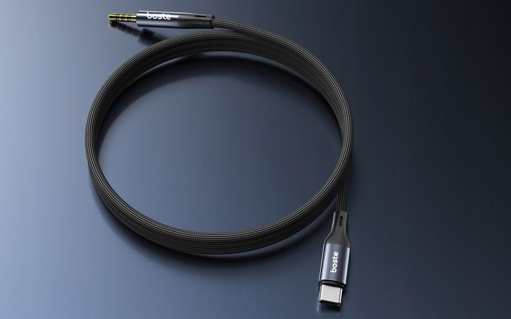 BOSTE KABEL ADAPTER PRZEJŚCIÓWKA AUDIO USB-C DO MINI JACK 3.5MM AUX 1M zdjęcie 6