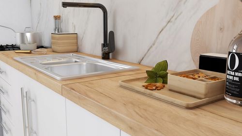 KUCHNIA Szafka kuchenna INEZ stojąca 40 biały craft złoty SZUFLADY na Arena.pl