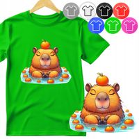 KOSZULKA DZIECIĘCA T-SHIRT - KAPIBARA ZWIERZE GRYZOŃ - M 134-140