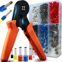 ZACISKARKA KONEKTORÓW KOŃCÓWEK 0,25-10 ŚCIĄGACZ IZOLACJI + 600 szt.