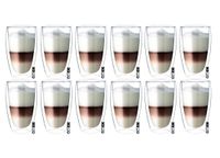 Szklanki z Podwójną Ścianką do Kawy Latte Macchiato 380ml 12 sztuk