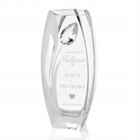 Wazon z Kryształem Grawerem Dedykacji na Podziękowanie dla Rodziców Prezent