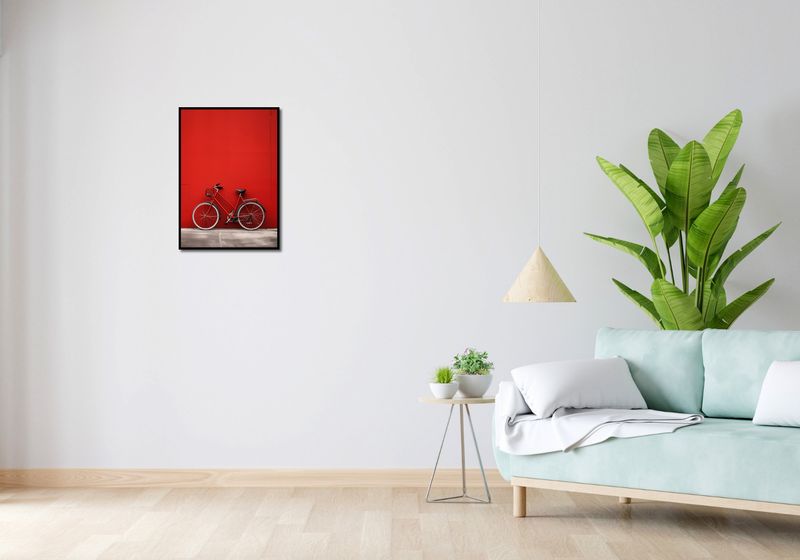 Plakat 42x59,4cm Czerwony Rower zdjęcie 4