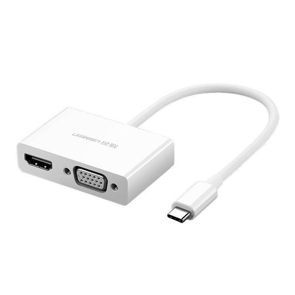 Adapter USB-C do HDMI + VGA UGREEN MM123 (biały) zdjęcie 1