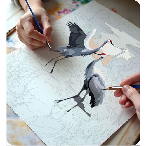 Obraz do malowania po numerach 40x50 cm Massido Żurawie na Arena.pl