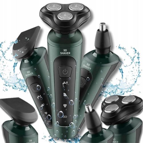 GOLARKA MĘSKA TRYMER MASZYNKA DO BRODY GŁOWY 3W1 ZIELONA Z AKUMULATOREM na Arena.pl