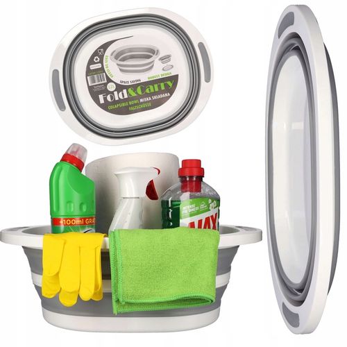 MISKA SKŁADANA SILIKONOWA 12L DO ZLEWU NA KEMPING TURYSTYCZNA na Arena.pl