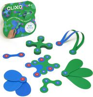 CLIXO Itsy Green & Blue - zestaw magnetyczny 18 sztuk