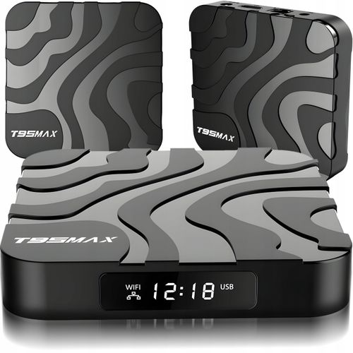 SMART TV BOX T95MAX ANDROID 9 64BIT 6K WIFI HDR USB 3.0 + PILOT KABEL HDMI na Arena.pl