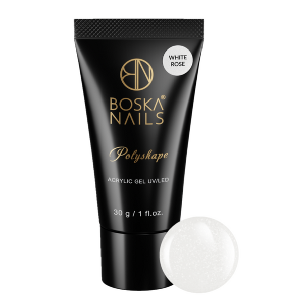 BOSKA NAILS Akrylożel do paznokci Polyshape - WHITE ROSE - 30g zdjęcie 1