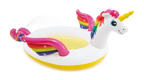 Basen brodzik dmuchany tęczowy jednorożec z fontanną spryskiwaczem #57441 na Arena.pl