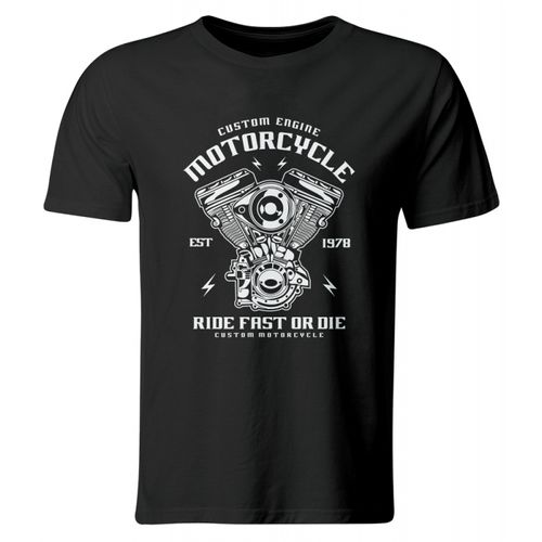 KOSZULKA CUSTOM ENGINE, PREZENT DLA MOTOCYKLISTY, ROZ. L na Arena.pl