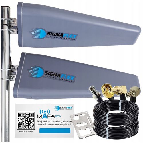 ANTENA DUAL DO ROUTERA WZMACNIACZA TELEFONU INTERNETU GSM LTE 3G 4G 2x23dB na Arena.pl