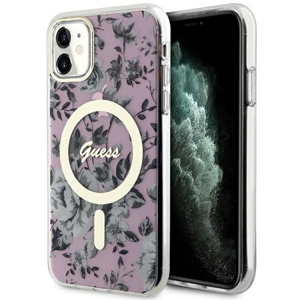 Etui Guess do iPhone 11, iPhone XR, Różowy, MagSafe zdjęcie 1