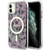 Etui Guess do iPhone 11, iPhone XR, Różowy, MagSafe