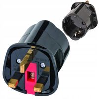 2X ADAPTER WTYCZKA GNIAZDO WTYK SIECIOWY GB MALTA CYPR DUBAJ HONGKONG EMIRA
